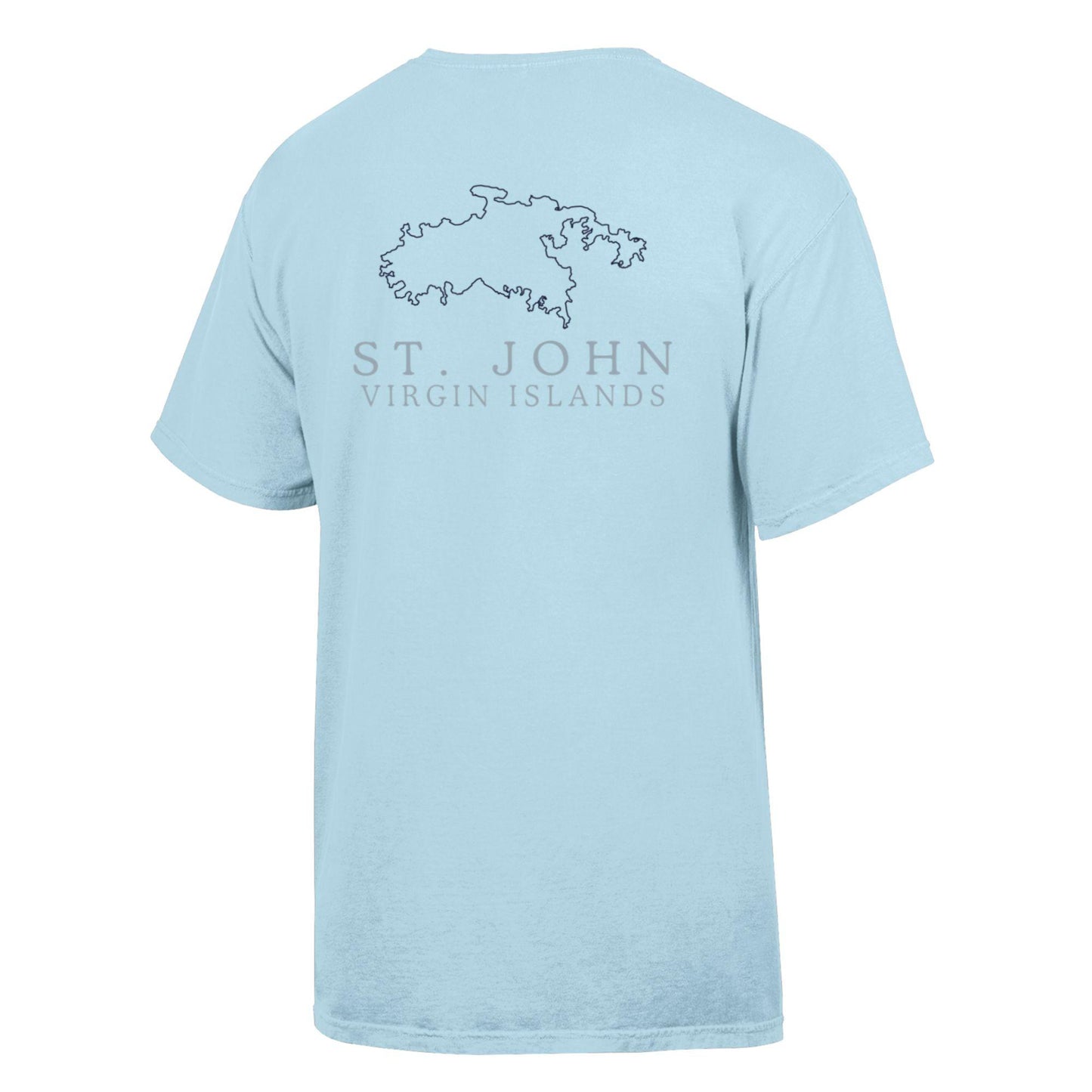 Comfort Wash Map of St. John T-Shirt
