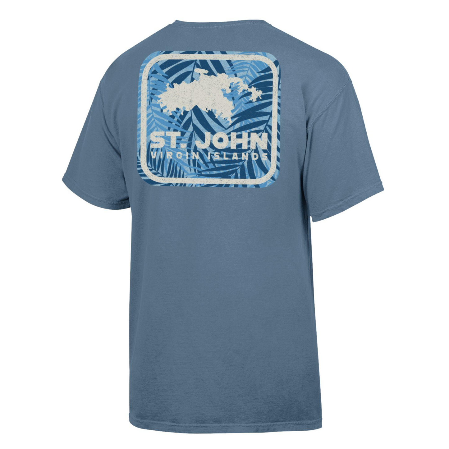 Comfort Wash Palm Fronds Map T-Shirt