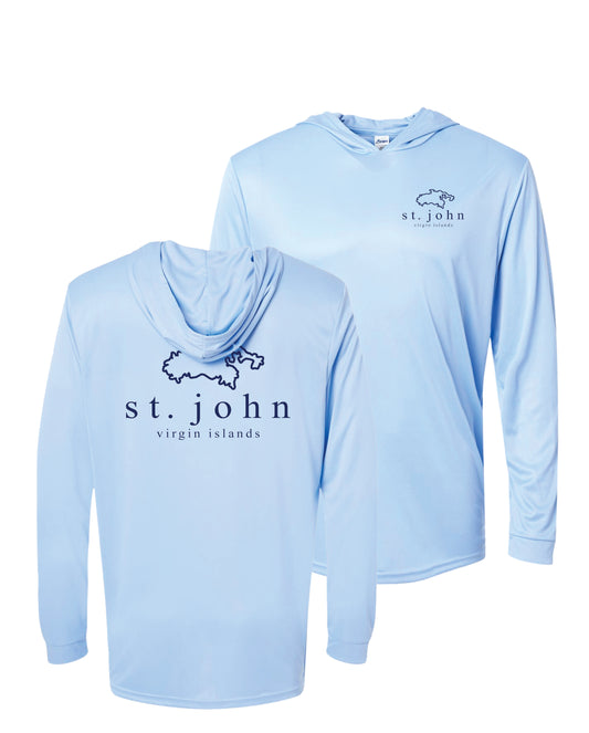 St. John Hoodie Map Shirt UPF 50+