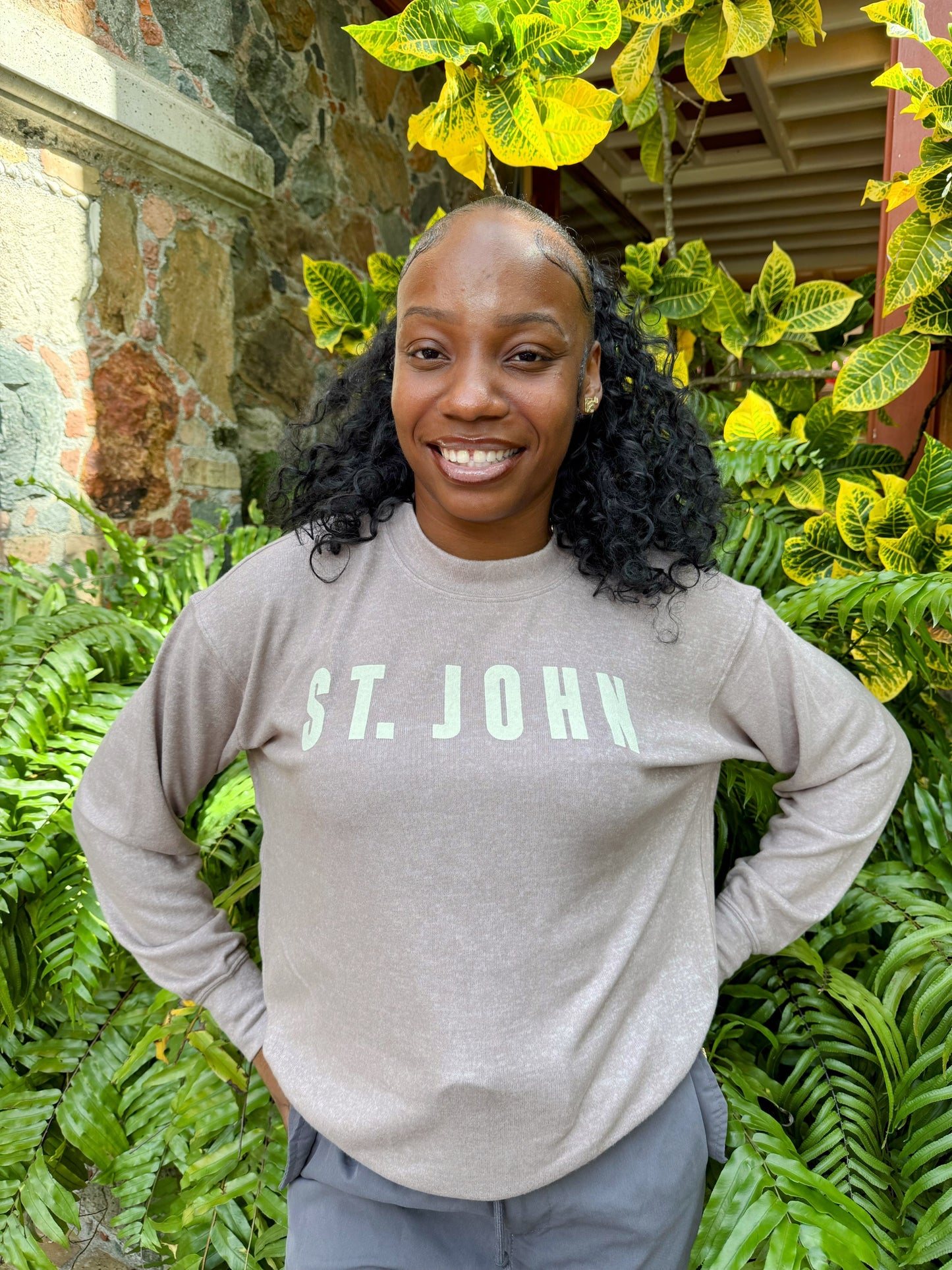 Spirit Brushed Lightweight Sweatshirt- Mocha