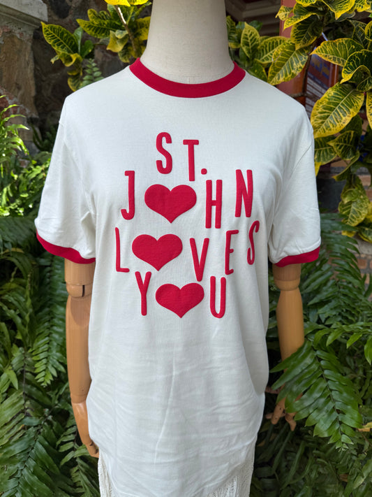 St. John Loves You Ringer Tee