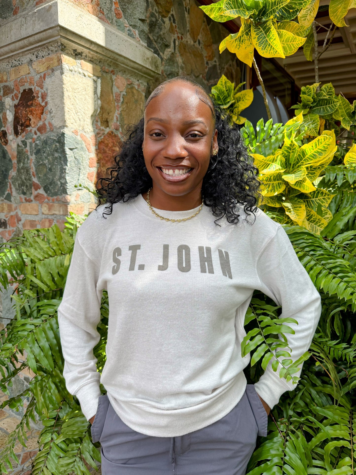 Spirit Brushed Lightweight Sweatshirt- Cream